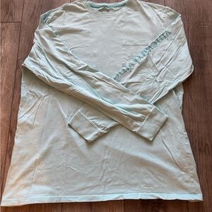 Men's Vineyard Vines Light/Teal Blue Long Sleeve Shirt